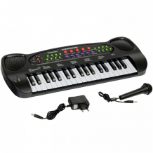 Купить музыкальный инструмент bondibon синтезатор клавишник с микрофоном и блоком питания 37 клавиш вв4945