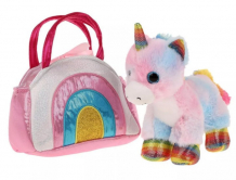 Купить мягкая игрушка fluffy family единорог радуга в сумочке 18 см 681892