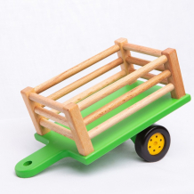 Купить деревянная игрушка bochart прицеп для синего трактора bt1012