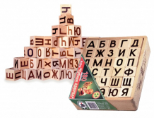 Купить деревянная игрушка престиж-игрушка кубики азбука (30 деталей) а2301