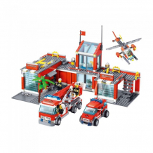 Купить конструктор kazi большое пожарное депо (774 детали) 8051