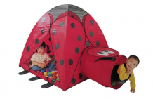 Купить calida палатка-домик с туннелем + 100 шаров божья коровка 651