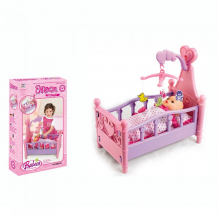 Купить кроватка для куклы xiong cheng игровой набор с мобилем с игрушками 008-10