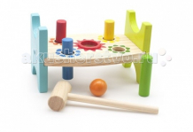 Купить деревянная игрушка мир деревянных игрушек стучалка шарик и гвоздики д369