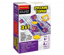 Купить bondibon настольная игра в кости русские горки 3 в 1 с игровым полем и фишками вв5017