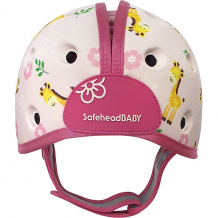 Купить мягкая шапка-шлем для защиты головы safehead baby жираф, бело-розовый ( id 13412838 )