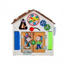 Купить развивающая игрушка iwoodplay бизиборд домик со светом 29x27x26 см id1111
