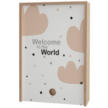 Купить акушерство деревянная подарочная коробка memory box welcome to the world 38х25х10 см 