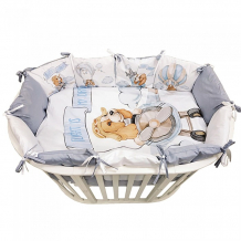 Купить комплект в кроватку альма-няня для овальной кроватки детская история щенок (6 предметов) 