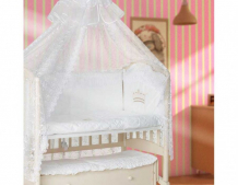 Купить комплект в кроватку мой ангелок кружевной (7 предметов) ма_б-2042