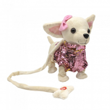 Купить интерактивная игрушка пушистые друзья собачка в костюмчике с пайетками на мягком поводке jb0571977