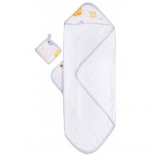 Купить qwhimsy полотенце детское махровое с уголком + полотенце муслиновое для лица космос qht002