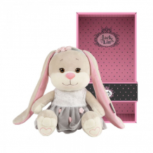 Купить мягкая игрушка jack&lin зайка в сером платье с розовыми вставками 25 см jl-022010-25