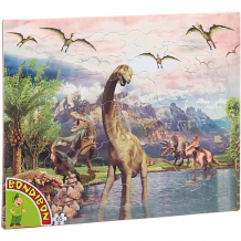 Купить пазл bondibon «эра динозавров», 65 деталей ( id 16608269 )