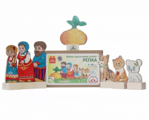 Купить деревянная игрушка краснокамская игрушка набор персонажи сказки репка картонная коробка н-19