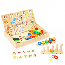 Купить деревянная игрушка фабрика фантазий логическая игра веселый счет 2в1 51624