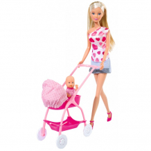 Купить simba кукла штеффи с новорожденным 5730861