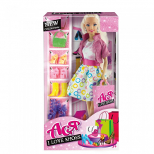 Купить toys lab кукла ася блондинка в платье с принтом любимые туфли 35082