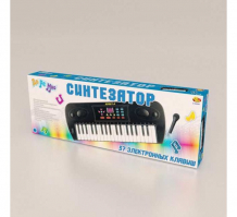 Купить музыкальный инструмент abtoys синтезатор с микрофоном и дисплеем (37 клавиш) d-00061