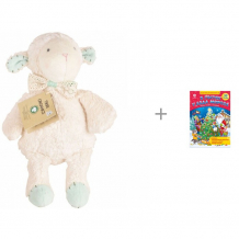 Купить мягкая игрушка tikiri мягконабивная овечка 30 см и книжка-панорама с наклейками в гостях у деда мороза геодом 