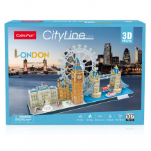 Купить cubicfun 3d пазл лондон cityline 107 деталей mc253h