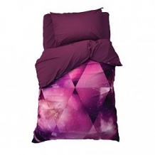 Купить комплект постельного белья этель вселенная, цвет: бордовый/розовый ( id 12688612 )
