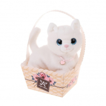 Купить мягкая игрушка angel collection котенок в корзинке 20 см 682138
