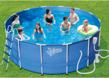 Купить polygroup каркасный бассейн summer escapes с фильтром и лестницей 427х132 см 16048 л p20-1452-b