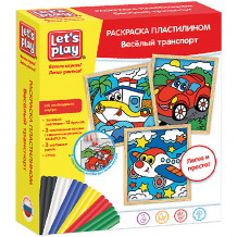 Купить раскраска пластилином let`s play "веселый транспорт" ( id 15792065 )