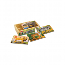 Купить деревянные пазлы melissa & doug "дикие животные", 4 шт ( id 3927707 )