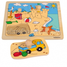Купить деревянная игрушка beleduc развивающий пазл пляж 10148 10148