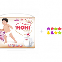 Купить momi premium подгузники-трусики xxl (от 15 кг) 26 шт и roxy мини-коврики для ванны 8 шт. 