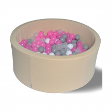Купить сухой бассейн hotenok "розовый жемчуг" 40 см, 200 шариков ( id 9633840 )