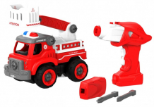Купить конструктор shantou bhs toys набор пластмассовых деталей пожарная машина с лестницей и пультом ду 1csc20003901