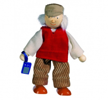 Купить goki кукла деревянная дедушка 51727