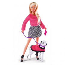 Купить simba кукла штеффи на прогулке с далматинцем 5738053