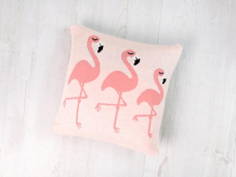 Купить bizzi growin подушка вязаная flamingos bg044