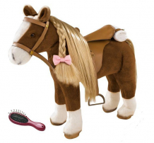 Купить мягкая игрушка gotz лошадь с расчёской 50 см 
