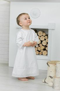 Купить рубашка крестильная alivia kids ажурный хлопок, цвет: белый ( id 9532638 )