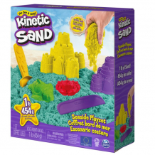 Купить kinetic sand набор для лепки разноцветный замок с формочками 6060240