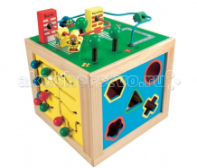 Купить деревянная игрушка bino многофункциональный куб 84185 84185