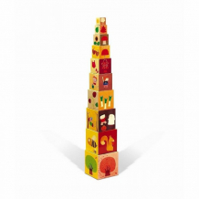 Купить развивающая игрушка janod пирамидка кубики времена года j02917