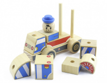 Купить деревянная игрушка мир деревянных игрушек автомобиль-конструктор №1 11 элементов д059