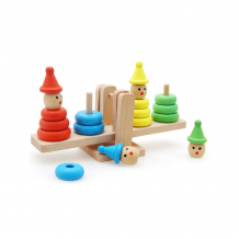 Купить деревянная игрушка lats весы-пирамидки 487