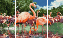 Купить schipper триптих фламинго 50х80 см 9260782