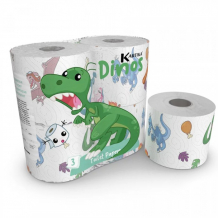 Купить world cart туалетная бумага с рисунком динозавры 3-х слойная 4 шт. dns-tt-01