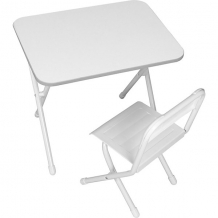 Купить набор складной мебели №2-03: стол и стул, белый ( id 13722136 )
