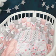 Купить комплект в кроватку happy family studio пуфборт бабочки для круглой кроватки (7 предметов) 