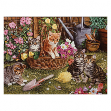 Купить пазл cobble hill "котята в саду", 275 деталей ( id 10985802 )