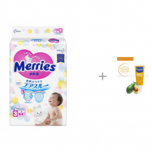 Купить merries подгузники m (6-11 кг) 64 шт. с солнцезащитным молочком mustela sun spf 50+ 200 мл 